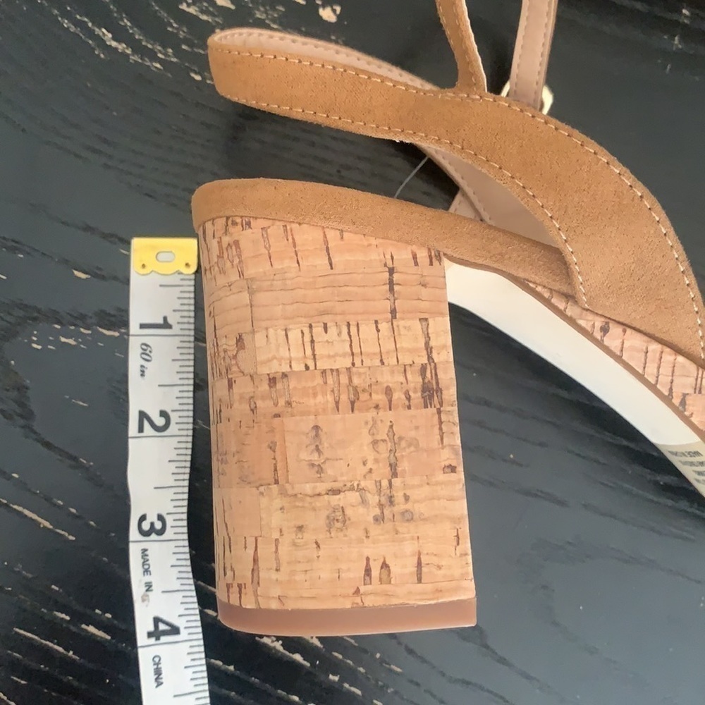 attention Women's Cork Heel Sandal Size 10 - Picture 7 of 12